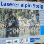 Foto 4: Informačná tabuľa s mapou via ferraty Laserer alpin Steig