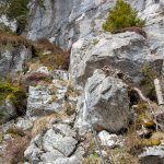 Foto 6: Rebríková pasáž v strednej časti ferraty s istiacim lanom