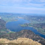 Foto 12: Výhľad z vrcholu Schafbergu na jazero Mondsee a okolitú krajinu