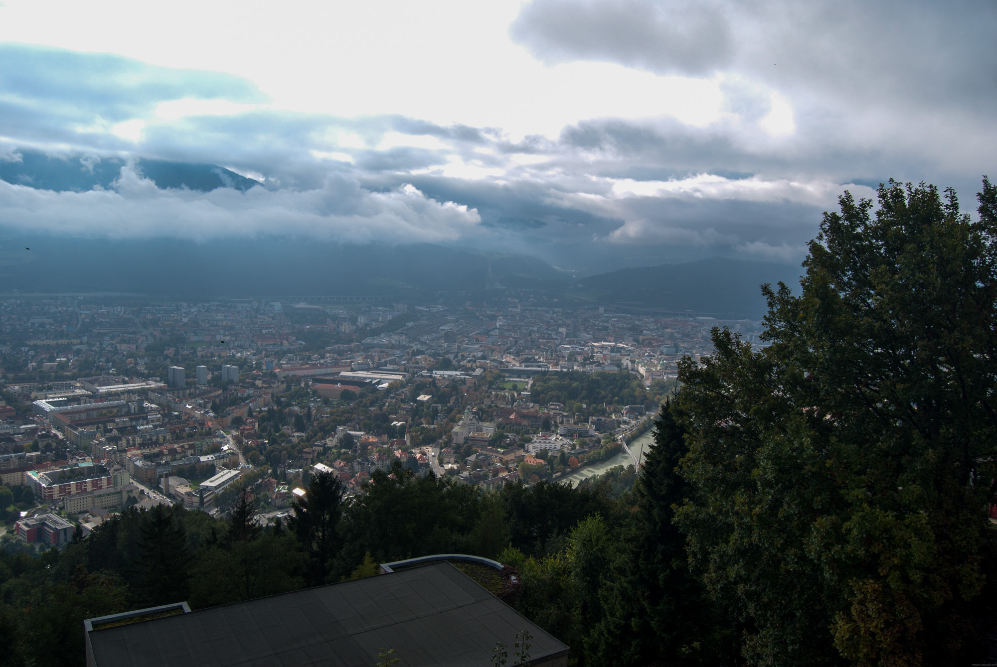 Pohľad na Innsbruck z vyhliadky Hungerburg